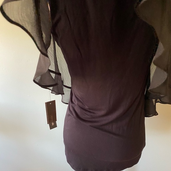 NEW - Elegant Black Women's Poncho Style Top Size Medium - Picture 6 of 9